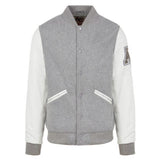 Teddy Varsity Jacke - grey-white